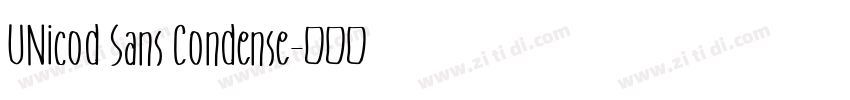 UNicod Sans Condense字体转换